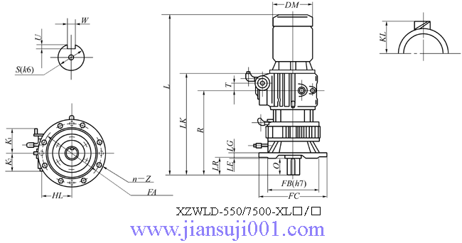 XZWLD-��- XL��/��ϵ�У���ʽ�������c�[���݆�p�ٙC�M���ͣ����γߴ�